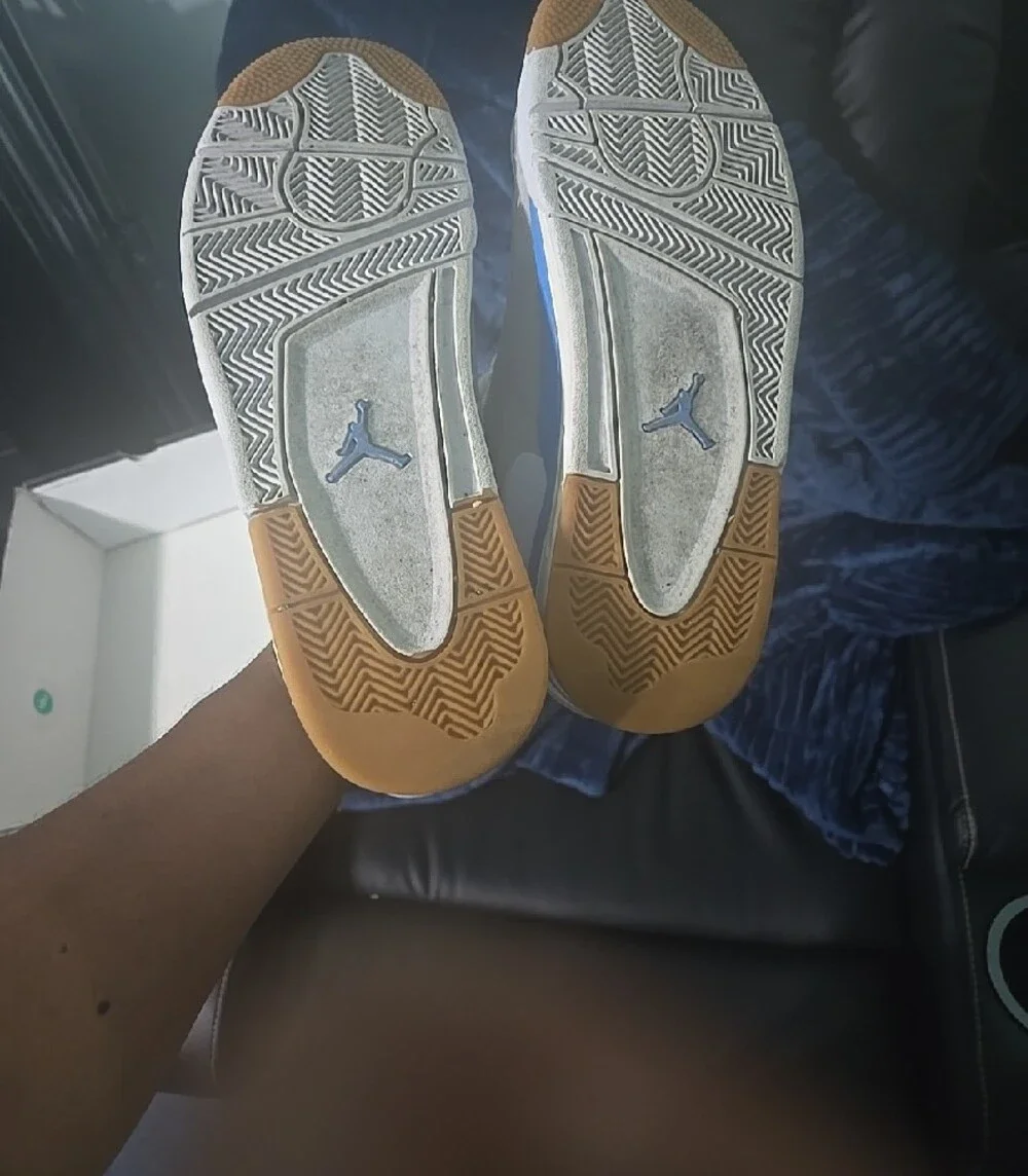Mens White & Light Blue Athletic Sneakers